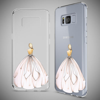 NALIA Handyhülle kompatibel mit Samsung Galaxy S8 Plus, Motiv Design Slim Silikon Case Cover, Crystal Schutzhülle Handy-Tasche Dünn, Muster Backcover Smart-Phone Hülle Princess Pink NALIA Protective Hülle