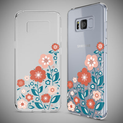 NALIA Handyhülle kompatibel mit Samsung Galaxy S8 Plus, Motiv Design Slim Silikon Case Cover, Crystal Schutzhülle Handy-Tasche Dünn, Muster Backcover Smart-Phone Hülle Green Forest NALIA Protective Hülle