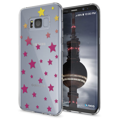 NALIA Handyhülle kompatibel mit Samsung Galaxy S8 Plus, Motiv Design Slim Silikon Case Cover, Crystal Schutzhülle Handy-Tasche Dünn, Muster Backcover Smart-Phone Hülle Green Forest NALIA Protective Hülle
