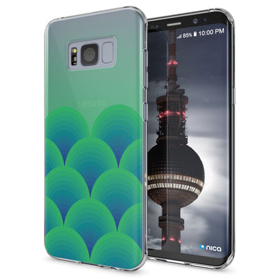 NALIA Handyhülle kompatibel mit Samsung Galaxy S8 Plus, Motiv Design Slim Silikon Case Cover, Crystal Schutzhülle Handy-Tasche Dünn, Muster Backcover Smart-Phone Hülle Green Forest NALIA Protective Hülle