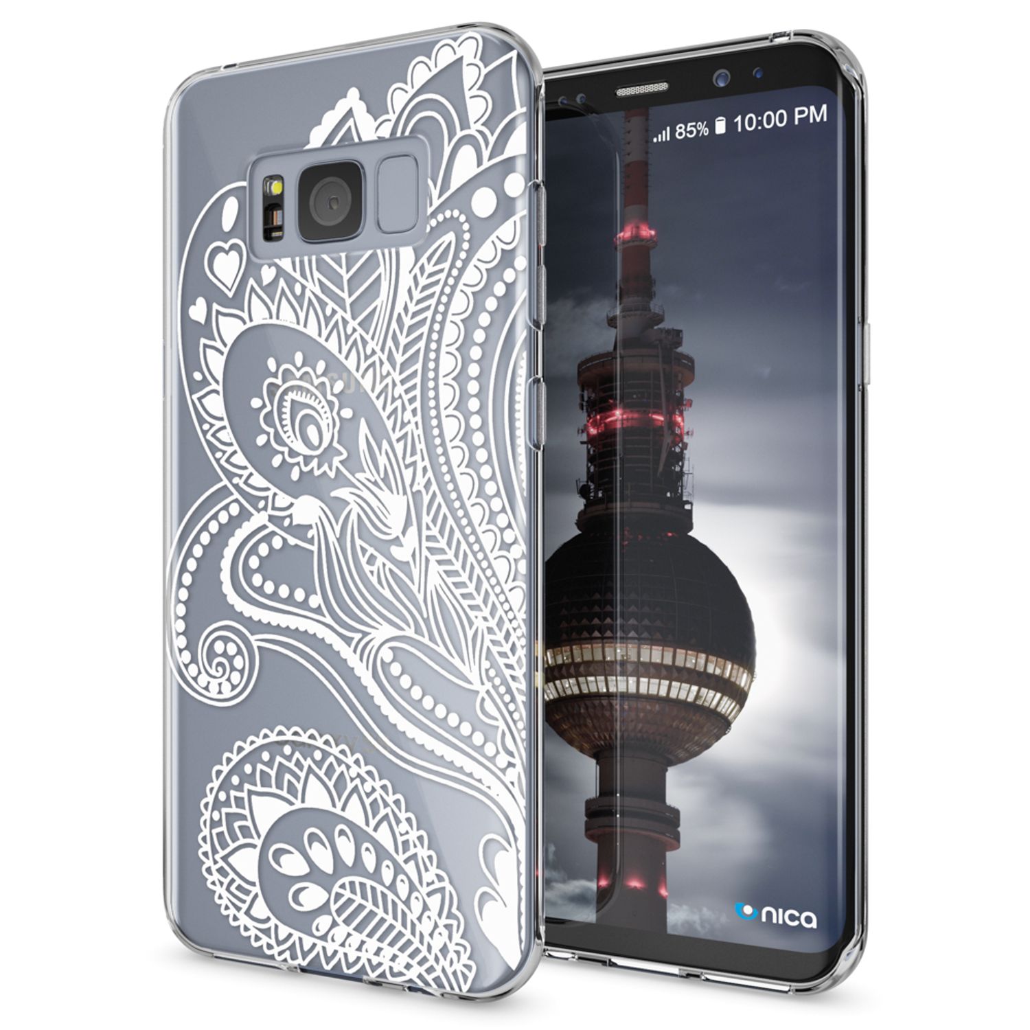 Samsung Galaxy S8 Plus Hülle Handyhülle von NALIA, Silikon Motiv Case Schutzhülle Berlin Skyline NALIA