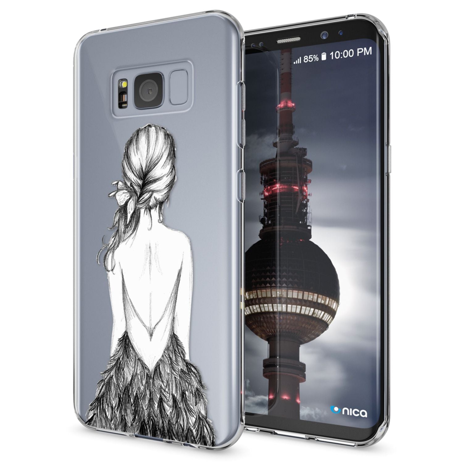 Samsung Galaxy S8 Plus Hülle Handyhülle von NALIA, Silikon Motiv Case Schutzhülle Bird Princess NALIA