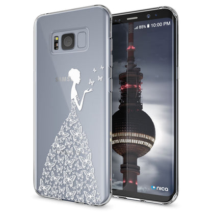 Samsung Galaxy S8 Plus Hülle Handyhülle von NALIA, Silikon Motiv Case Schutzhülle Butterfly Princess NALIA