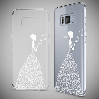 Samsung Galaxy S8 Plus Hülle Handyhülle von NALIA, Silikon Motiv Case Schutzhülle Butterfly Princess NALIA