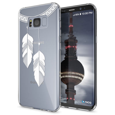 NALIA Handyhülle kompatibel mit Samsung Galaxy S8 Plus, Motiv Design Slim Silikon Case Cover, Crystal Schutzhülle Handy-Tasche Dünn, Muster Backcover Smart-Phone Hülle Colorful Rain NALIA Protective Hülle