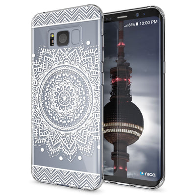 NALIA Handyhülle kompatibel mit Samsung Galaxy S8 Plus, Motiv Design Slim Silikon Case Cover, Crystal Schutzhülle Handy-Tasche Dünn, Muster Backcover Smart-Phone Hülle Colorful Rain NALIA Protective Hülle