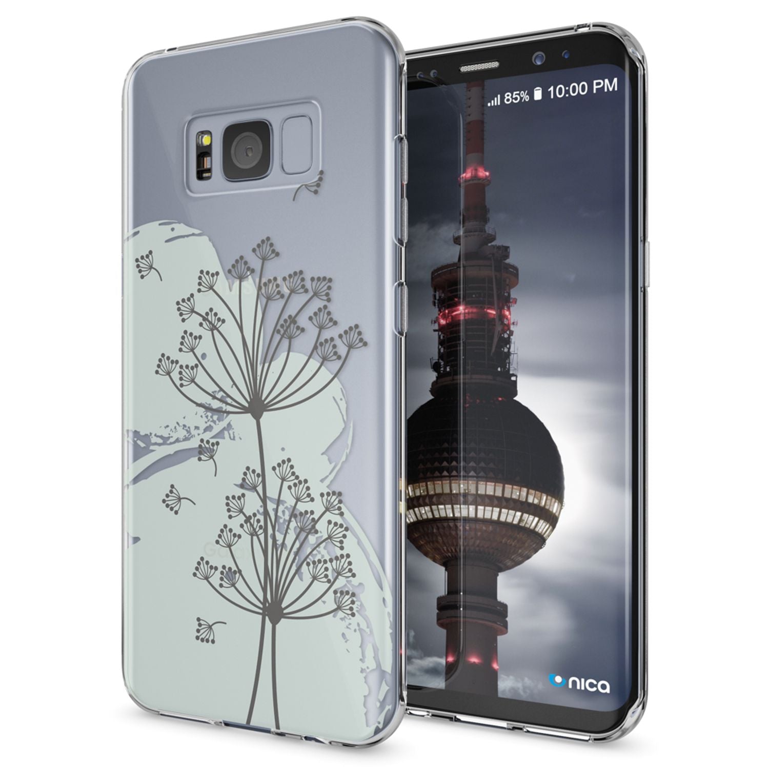 Samsung Galaxy S8 Plus Hülle Handyhülle von NALIA, Silikon Motiv Case Schutzhülle Dandelion Bubbles NALIA