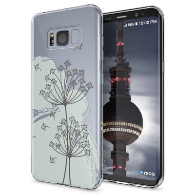 NALIA Handyhülle kompatibel mit Samsung Galaxy S8 Plus, Motiv Design Slim Silikon Case Cover, Crystal Schutzhülle Handy-Tasche Dünn, Muster Backcover Smart-Phone Hülle Dandelion Bubbles NALIA Protective Hülle