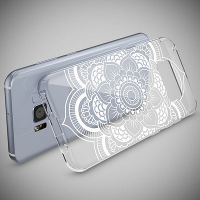 NALIA Handyhülle kompatibel mit Samsung Galaxy S8 Plus, Motiv Design Slim Silikon Case Cover, Crystal Schutzhülle Handy-Tasche Dünn, Muster Backcover Smart-Phone Hülle Mandala Blau Türkis NALIA Protective Hülle