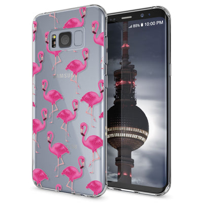 NALIA Handyhülle kompatibel mit Samsung Galaxy S8, Motiv Design Slim Silikon Case Cover, Crystal Schutzhülle Handy-Tasche Dünn, Muster Backcover Bumper Smart-Phone Hülle Pattern Flowers NALIA SlimFit Hülle