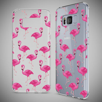 NALIA Handyhülle kompatibel mit Samsung Galaxy S8, Motiv Design Slim Silikon Case Cover, Crystal Schutzhülle Handy-Tasche Dünn, Muster Backcover Bumper Smart-Phone Hülle Pattern Flowers NALIA SlimFit Hülle