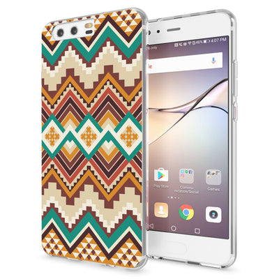 NALIA Handyhülle kompatibel mit Huawei P10, Motiv Design Slim Silikon Case Cover, Crystal Schutzhülle Handy-Tasche Dünn, Muster Etui Backcover Hülle Smart-Phone Bumper Indian Pattern NALIA SlimFit Hülle