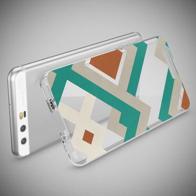 NALIA Handyhülle kompatibel mit Huawei P10, Motiv Design Slim Silikon Case Cover, Crystal Schutzhülle Handy-Tasche Dünn, Muster Etui Backcover Hülle Smart-Phone Bumper Retro Lines NALIA SlimFit Hülle