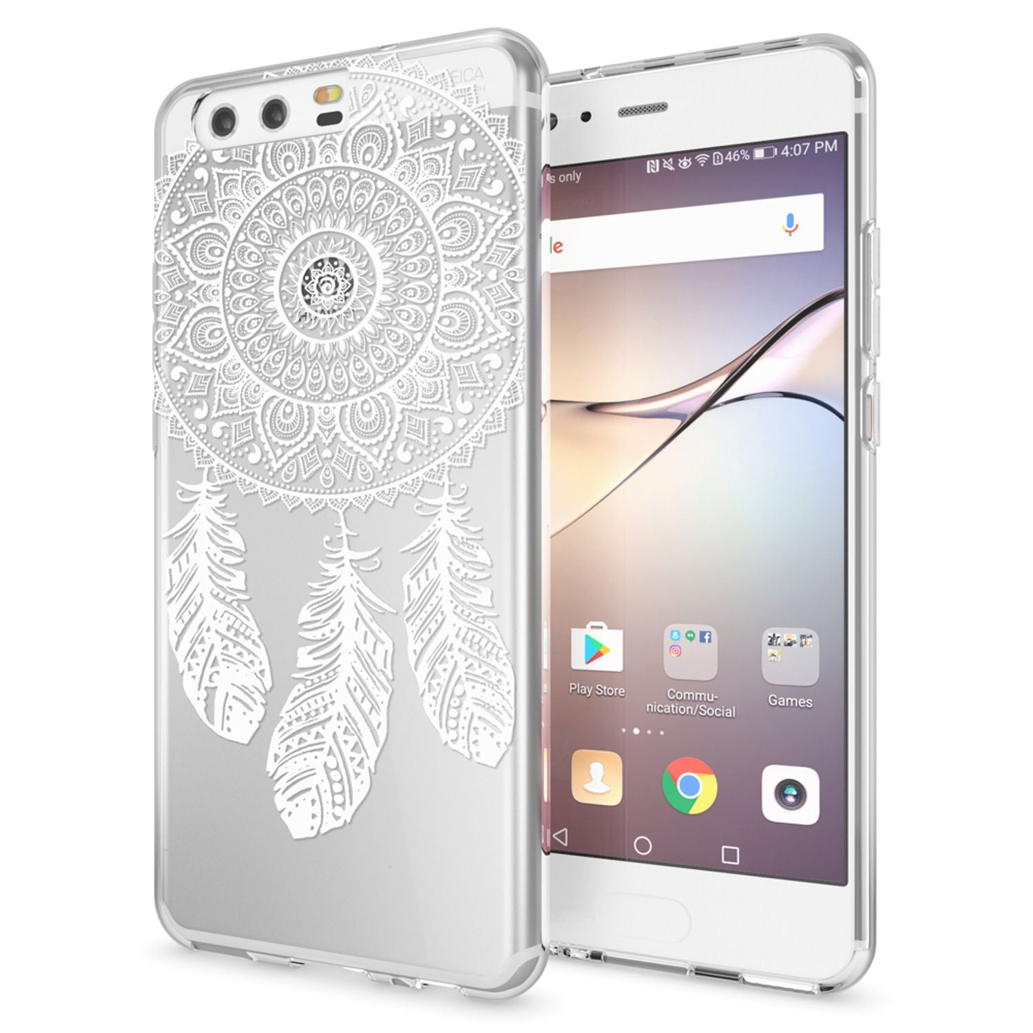Huawei P10 Hülle Handyhülle von NALIA, Slim Silikon Motiv Case Cover Schutzhülle Dreamcatcher NALIA
