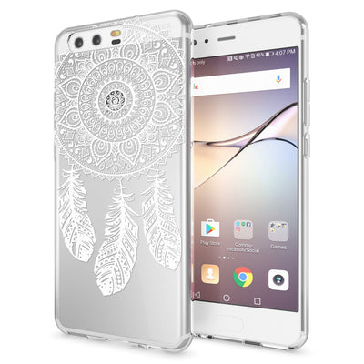 NALIA Handyhülle kompatibel mit Huawei P10, Motiv Design Slim Silikon Case Cover, Crystal Schutzhülle Handy-Tasche Dünn, Muster Etui Backcover Hülle Smart-Phone Bumper Dreamcatcher NALIA SlimFit Hülle
