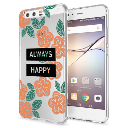 Huawei P10 Hülle Handyhülle von NALIA, Slim Silikon Motiv Case Cover Schutzhülle Always Happy NALIA