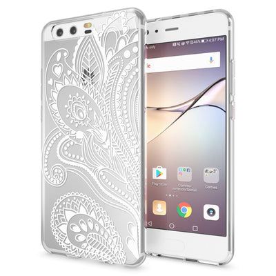 NALIA Handyhülle kompatibel mit Huawei P10, Motiv Design Slim Silikon Case Cover, Crystal Schutzhülle Handy-Tasche Dünn, Muster Etui Backcover Hülle Smart-Phone Bumper Artificial Flowers NALIA SlimFit Hülle