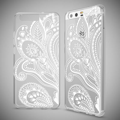 NALIA Handyhülle kompatibel mit Huawei P10, Motiv Design Slim Silikon Case Cover, Crystal Schutzhülle Handy-Tasche Dünn, Muster Etui Backcover Hülle Smart-Phone Bumper Artificial Flowers NALIA SlimFit Hülle