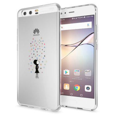 NALIA Handyhülle kompatibel mit Huawei P10, Motiv Design Slim Silikon Case Cover, Crystal Schutzhülle Handy-Tasche Dünn, Muster Etui Backcover Hülle Smart-Phone Bumper Deer NALIA SlimFit Hülle
