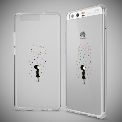 NALIA Handyhülle kompatibel mit Huawei P10, Motiv Design Slim Silikon Case Cover, Crystal Schutzhülle Handy-Tasche Dünn, Muster Etui Backcover Hülle Smart-Phone Bumper Deer NALIA SlimFit Hülle