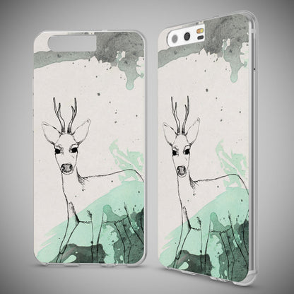 Huawei P10 Hülle Handyhülle von NALIA, Slim Silikon Motiv Case Cover Schutzhülle Deer NALIA