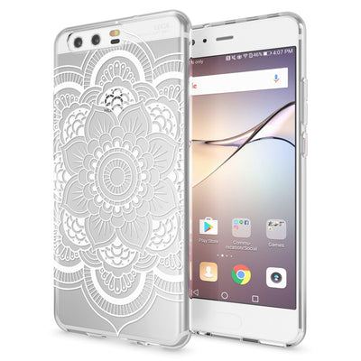 NALIA Handyhülle kompatibel mit Huawei P10, Motiv Design Slim Silikon Case Cover, Crystal Schutzhülle Handy-Tasche Dünn, Muster Etui Backcover Hülle Smart-Phone Bumper Pattern Flowers NALIA SlimFit Hülle