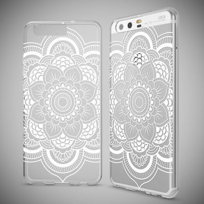NALIA Handyhülle kompatibel mit Huawei P10, Motiv Design Slim Silikon Case Cover, Crystal Schutzhülle Handy-Tasche Dünn, Muster Etui Backcover Hülle Smart-Phone Bumper Pattern Flowers NALIA SlimFit Hülle