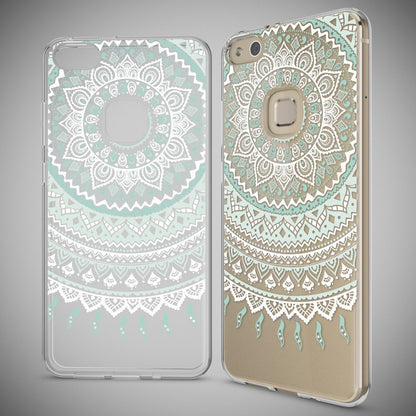 Huawei P10 Lite Hülle Handyhülle von NALIA, Slim Silikon Motiv Cover Schutzhülle Indian Pattern NALIA