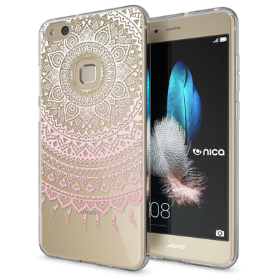 NALIA Handyhülle kompatibel mit Huawei P10 Lite, Motiv Design Slim Silikon Case Cover, Crystal Schutzhülle Handy-Tasche Dünn, Muster Backcover Skin Smart-Phone Hülle Indian Pattern NALIA SlimFit Hülle