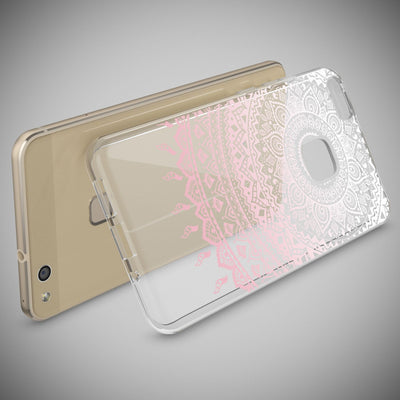 NALIA Handyhülle kompatibel mit Huawei P10 Lite, Motiv Design Slim Silikon Case Cover, Crystal Schutzhülle Handy-Tasche Dünn, Muster Backcover Skin Smart-Phone Hülle Indian Pattern NALIA SlimFit Hülle