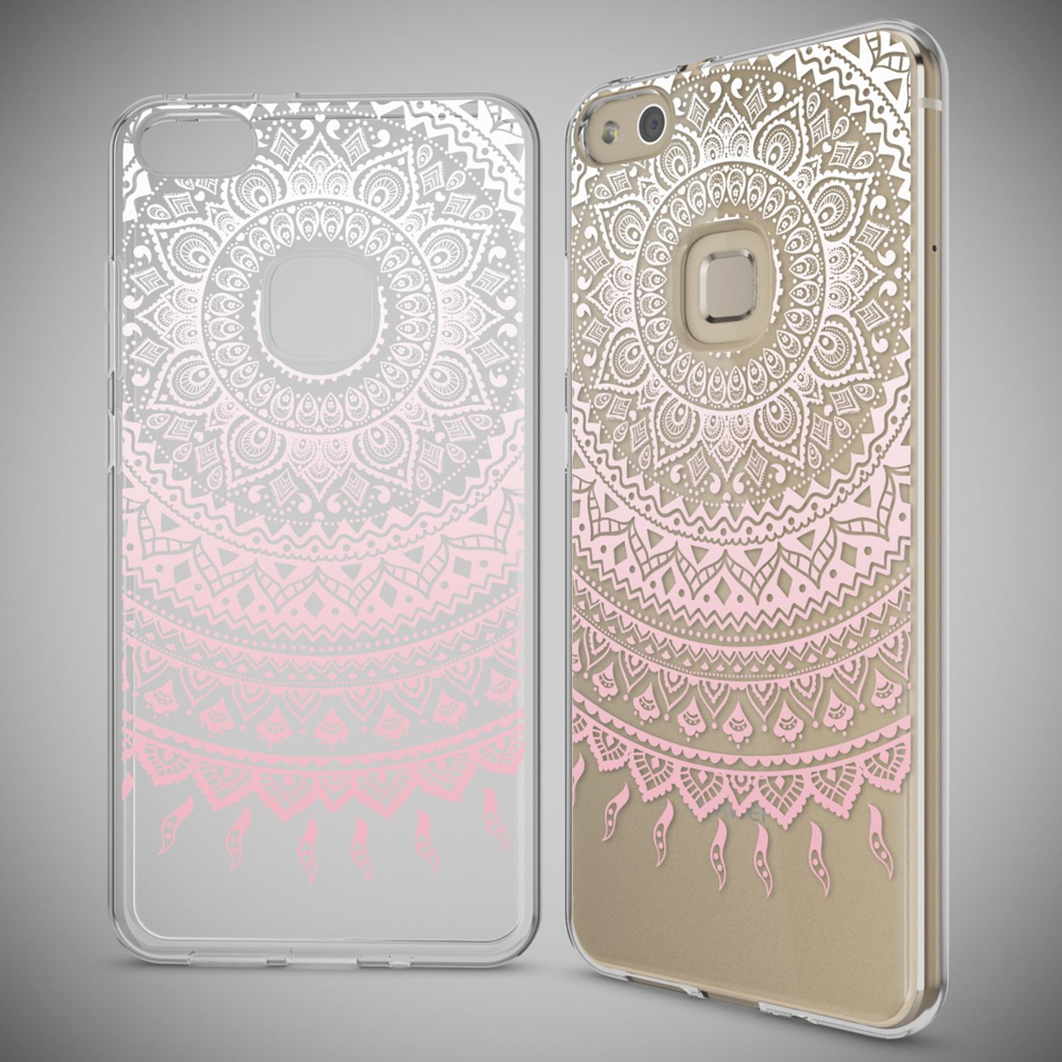 Huawei P10 Lite Hülle Handyhülle von NALIA, Slim Silikon Motiv Cover Schutzhülle Indian Pattern NALIA