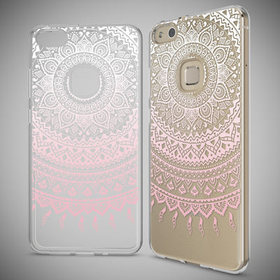 NALIA Handyhülle kompatibel mit Huawei P10 Lite, Motiv Design Slim Silikon Case Cover, Crystal Schutzhülle Handy-Tasche Dünn, Muster Backcover Skin Smart-Phone Hülle Indian Pattern NALIA SlimFit Hülle