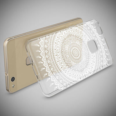 NALIA Handyhülle kompatibel mit Huawei P10 Lite, Motiv Design Slim Silikon Case Cover, Crystal Schutzhülle Handy-Tasche Dünn, Muster Backcover Skin Smart-Phone Hülle Indian Pattern NALIA SlimFit Hülle