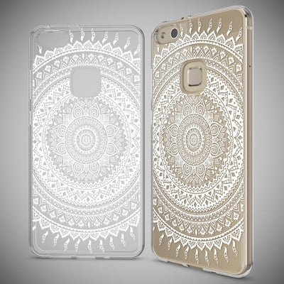 NALIA Handyhülle kompatibel mit Huawei P10 Lite, Motiv Design Slim Silikon Case Cover, Crystal Schutzhülle Handy-Tasche Dünn, Muster Backcover Skin Smart-Phone Hülle Indian Pattern NALIA SlimFit Hülle