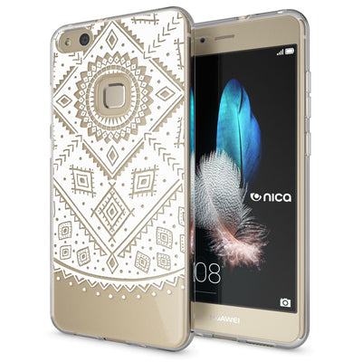 NALIA Handyhülle kompatibel mit Huawei P10 Lite, Motiv Design Slim Silikon Case Cover, Crystal Schutzhülle Handy-Tasche Dünn, Muster Backcover Skin Smart-Phone Hülle Indian Pattern NALIA SlimFit Hülle
