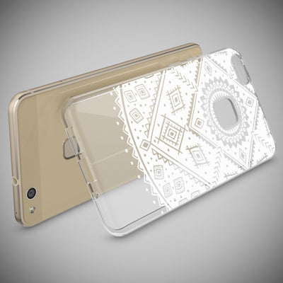 NALIA Handyhülle kompatibel mit Huawei P10 Lite, Motiv Design Slim Silikon Case Cover, Crystal Schutzhülle Handy-Tasche Dünn, Muster Backcover Skin Smart-Phone Hülle Indian Pattern NALIA SlimFit Hülle