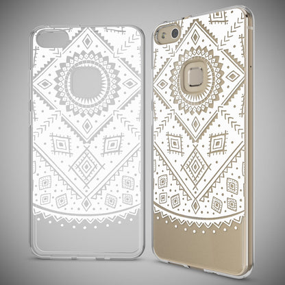 Huawei P10 Lite Hülle Handyhülle von NALIA, Slim Silikon Motiv Cover Schutzhülle Indian Pattern NALIA