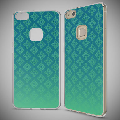 Huawei P10 Lite Hülle Handyhülle von NALIA, Slim Silikon Motiv Cover Schutzhülle Pattern Grün NALIA