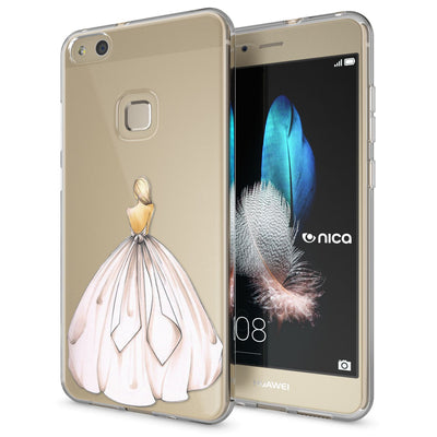 NALIA Handyhülle kompatibel mit Huawei P10 Lite, Motiv Design Slim Silikon Case Cover, Crystal Schutzhülle Handy-Tasche Dünn, Muster Backcover Skin Smart-Phone Hülle Princess Pink NALIA SlimFit Hülle