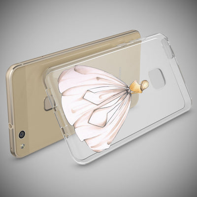 NALIA Handyhülle kompatibel mit Huawei P10 Lite, Motiv Design Slim Silikon Case Cover, Crystal Schutzhülle Handy-Tasche Dünn, Muster Backcover Skin Smart-Phone Hülle Princess Pink NALIA SlimFit Hülle