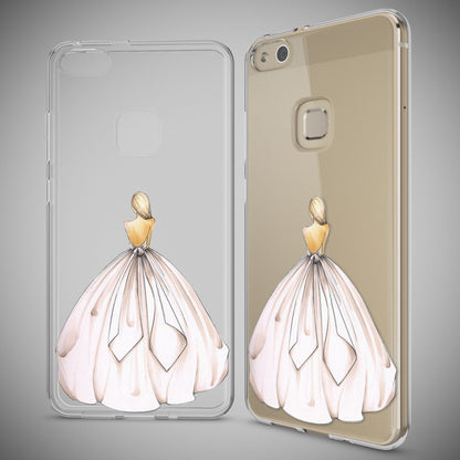 Huawei P10 Lite Hülle Handyhülle von NALIA, Slim Silikon Motiv Cover Schutzhülle Princess Pink NALIA