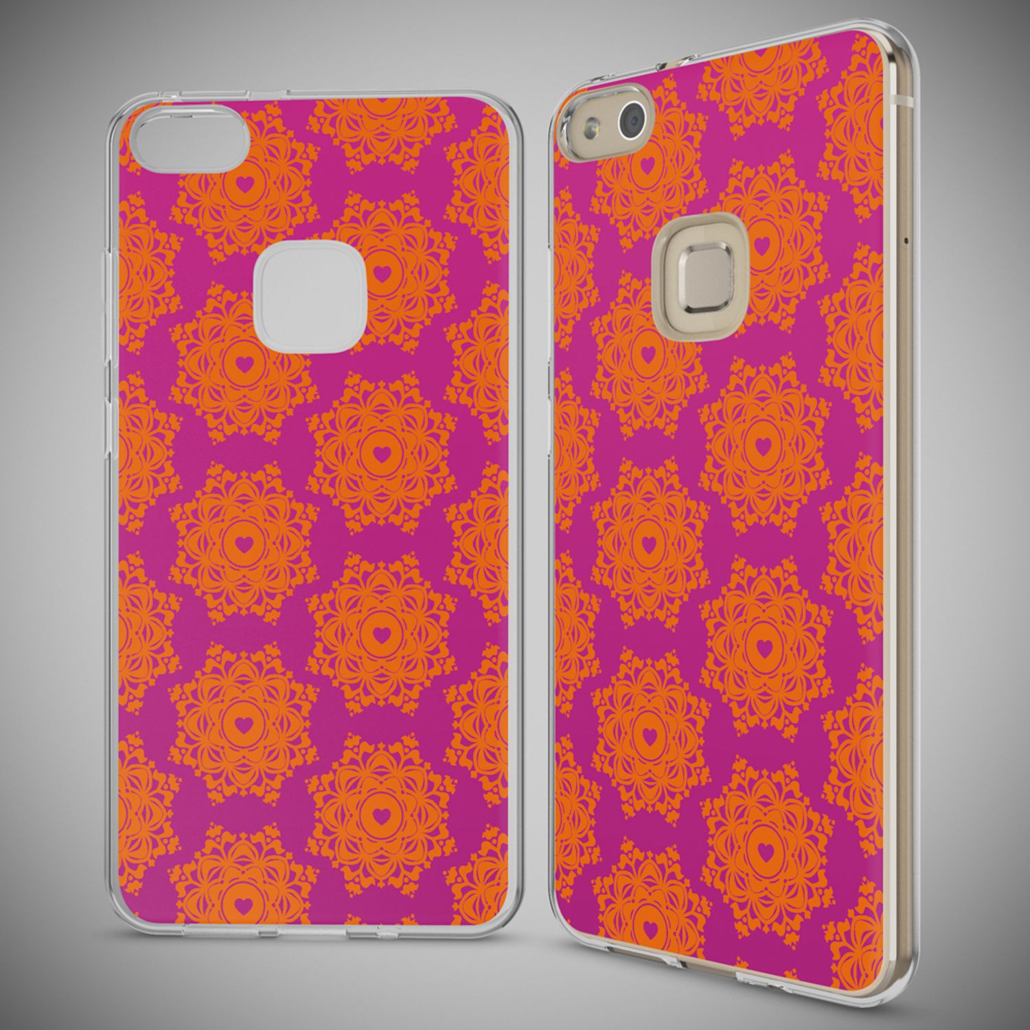 Huawei P10 Lite Hülle Handyhülle von NALIA, Slim Silikon Motiv Cover Schutzhülle Princess Pink NALIA