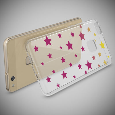 NALIA Handyhülle kompatibel mit Huawei P10 Lite, Motiv Design Slim Silikon Case Cover, Crystal Schutzhülle Handy-Tasche Dünn, Muster Backcover Skin Smart-Phone Hülle Princess Pink NALIA SlimFit Hülle