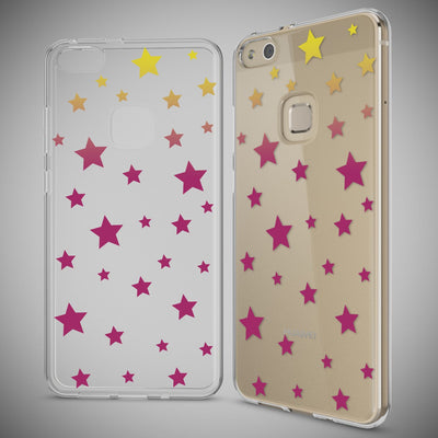 NALIA Handyhülle kompatibel mit Huawei P10 Lite, Motiv Design Slim Silikon Case Cover, Crystal Schutzhülle Handy-Tasche Dünn, Muster Backcover Skin Smart-Phone Hülle Princess Pink NALIA SlimFit Hülle