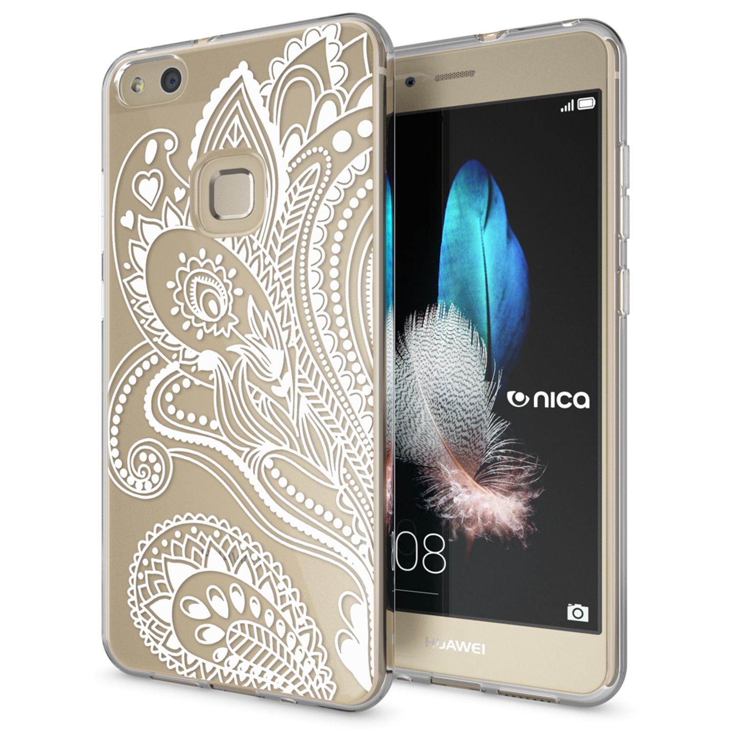 Huawei P10 Lite Hülle Handyhülle von NALIA, Slim Silikon Motiv Cover Schutzhülle Artificial Flowers NALIA