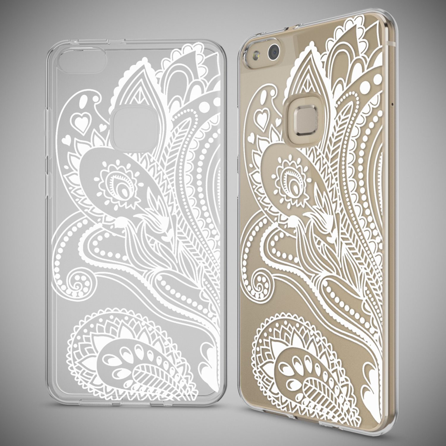 Huawei P10 Lite Hülle Handyhülle von NALIA, Slim Silikon Motiv Cover Schutzhülle Artificial Flowers NALIA