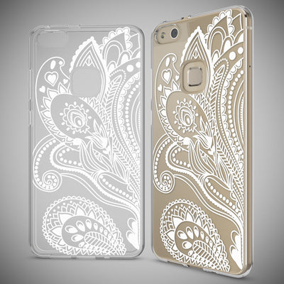 NALIA Handyhülle kompatibel mit Huawei P10 Lite, Motiv Design Slim Silikon Case Cover, Crystal Schutzhülle Handy-Tasche Dünn, Muster Backcover Skin Smart-Phone Hülle Artificial Flowers NALIA SlimFit Hülle