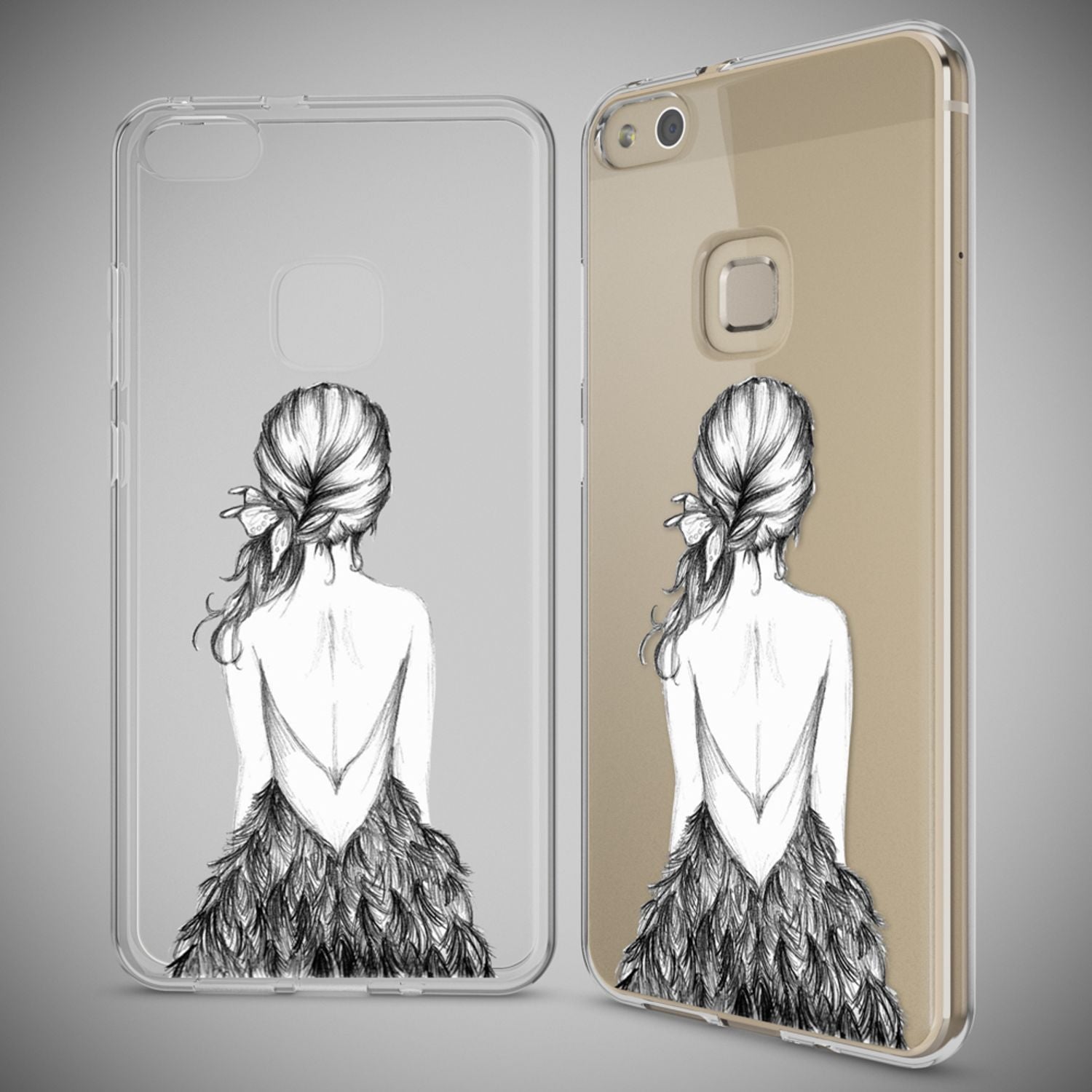 Huawei P10 Lite Hülle Handyhülle von NALIA, Slim Silikon Motiv Cover Schutzhülle Artificial Flowers NALIA
