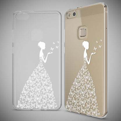 Huawei P10 Lite Hülle Handyhülle von NALIA, Slim Silikon Motiv Cover Schutzhülle Artificial Flowers NALIA