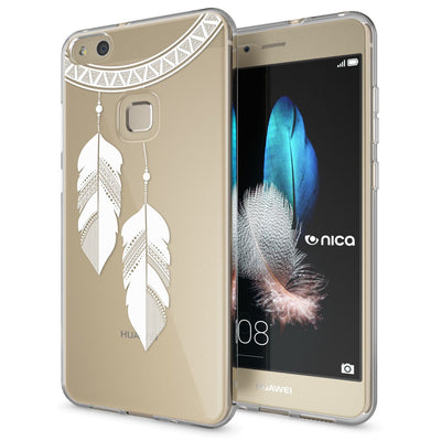 NALIA Handyhülle kompatibel mit Huawei P10 Lite, Motiv Design Slim Silikon Case Cover, Crystal Schutzhülle Handy-Tasche Dünn, Muster Backcover Skin Smart-Phone Hülle Artificial Flowers NALIA SlimFit Hülle